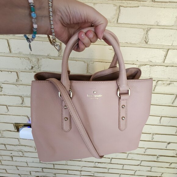 Like New Kate Spade Lise Mulberry Pink Leather Shoulder Bag Purse Handbag - Picture 2 of 14